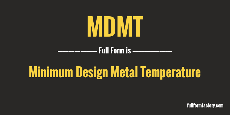 mdmt-full-form