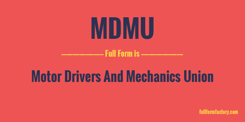 mdmu-full-form