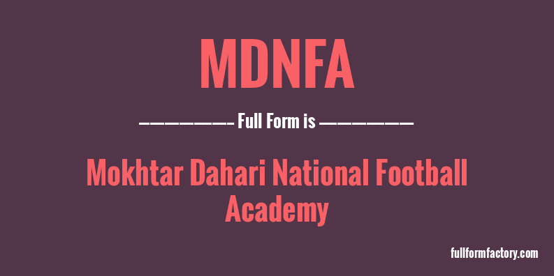 mdnfa-full-form