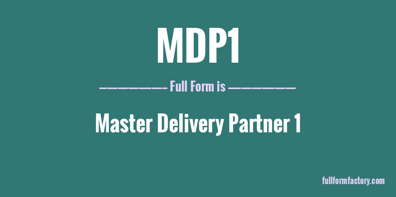 mdp1-full-form