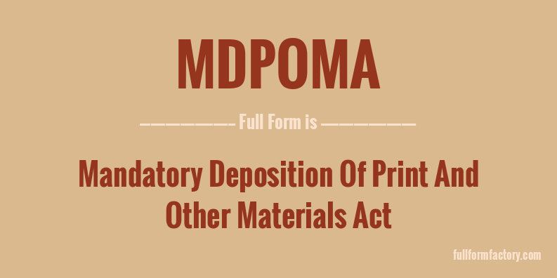 mdpoma-full-form