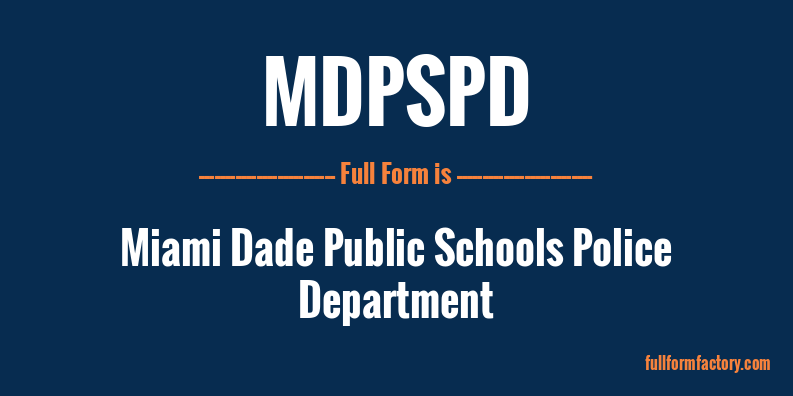 mdpspd-full-form