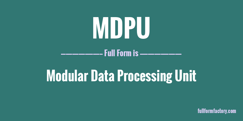 mdpu-full-form