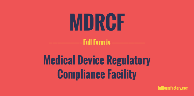 mdrcf-full-form