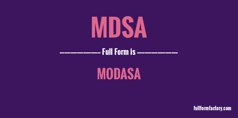 mdsa-full-form
