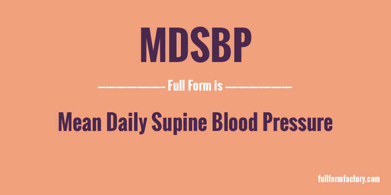 mdsbp-full-form
