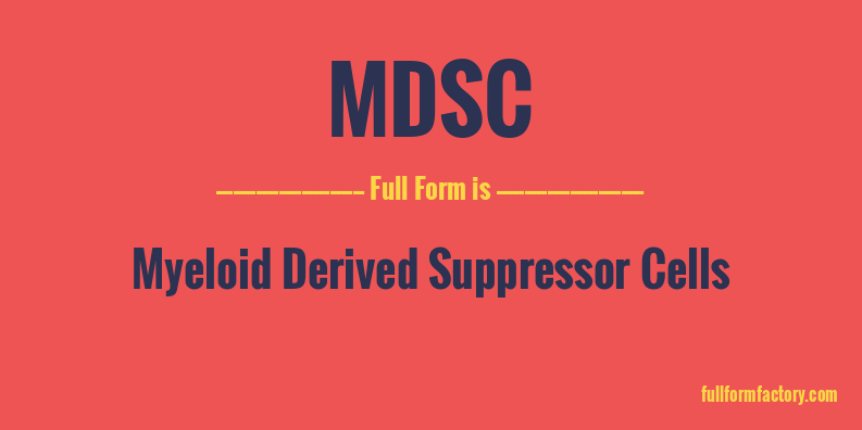 mdsc-full-form