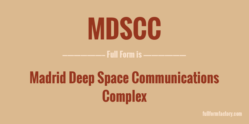 mdscc-full-form