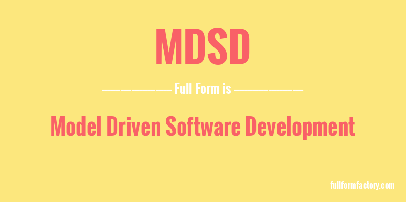 mdsd-full-form