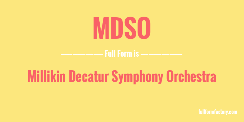 mdso-full-form