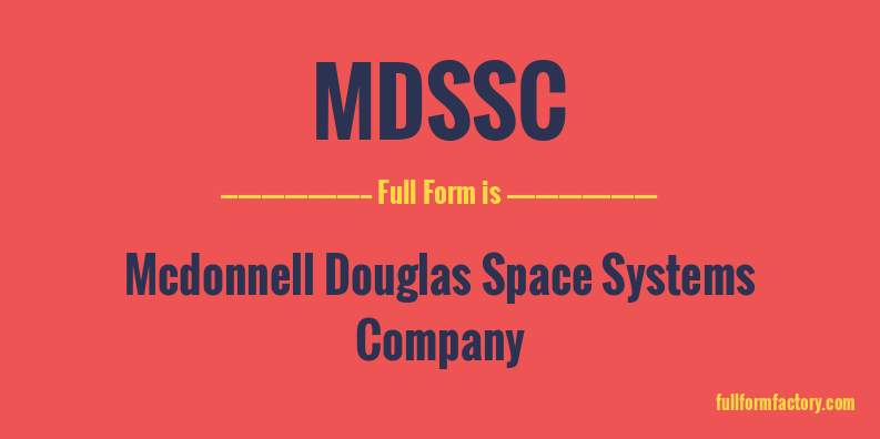 mdssc-full-form