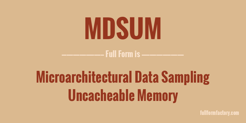 mdsum-full-form