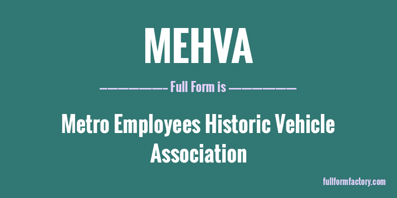 mehva-full-form