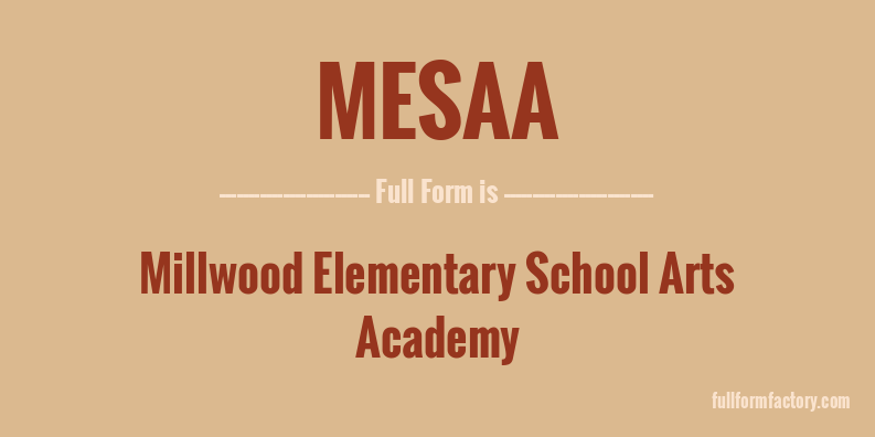 mesaa-full-form