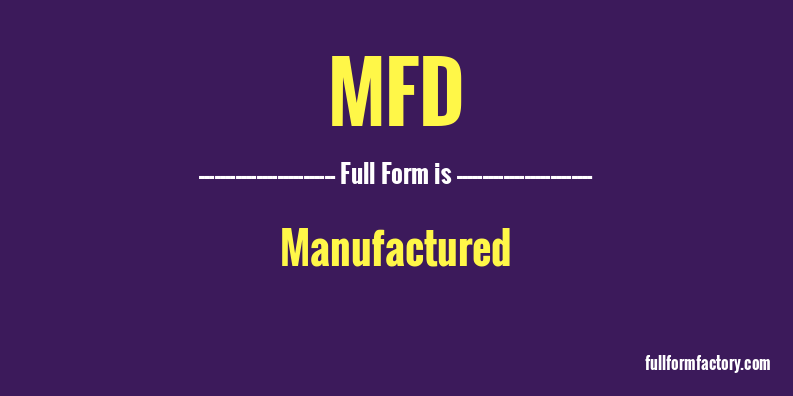 mfd-full-form