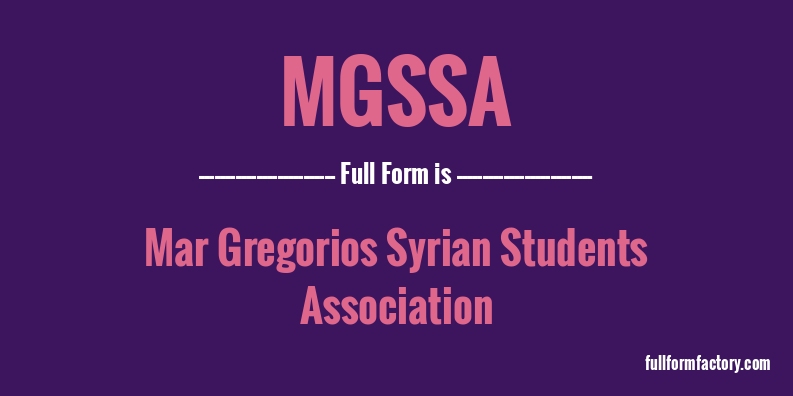 mgssa-full-form