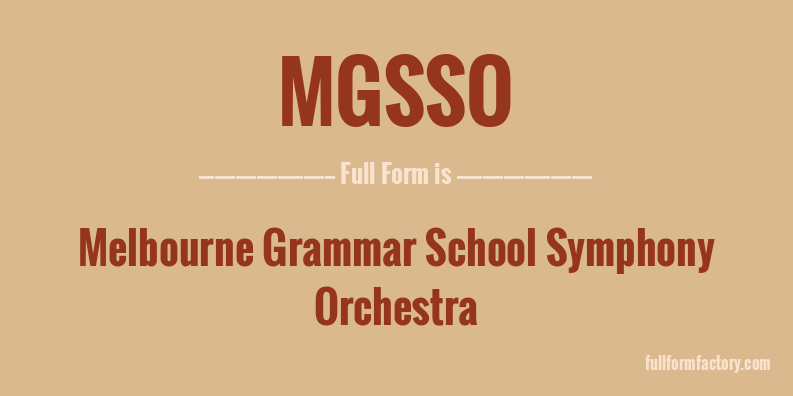 mgsso-full-form