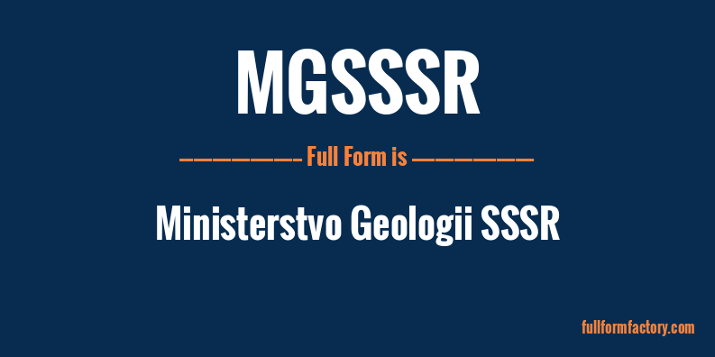 mgsssr-full-form