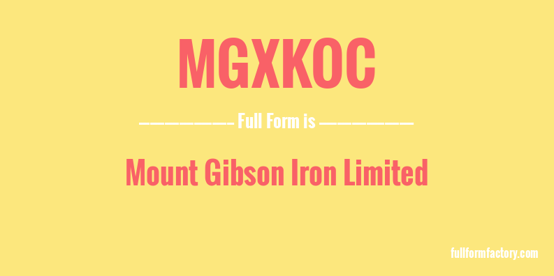 mgxkoc-full-form