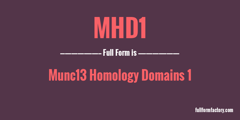 mhd1-full-form