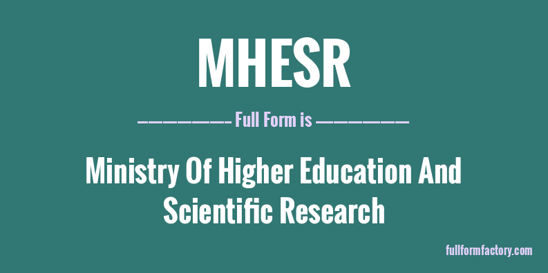 mhesr-full-form