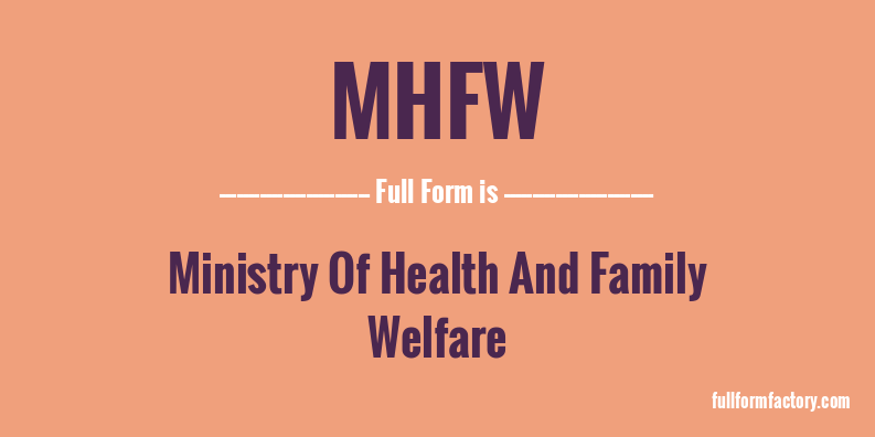 mhfw-full-form