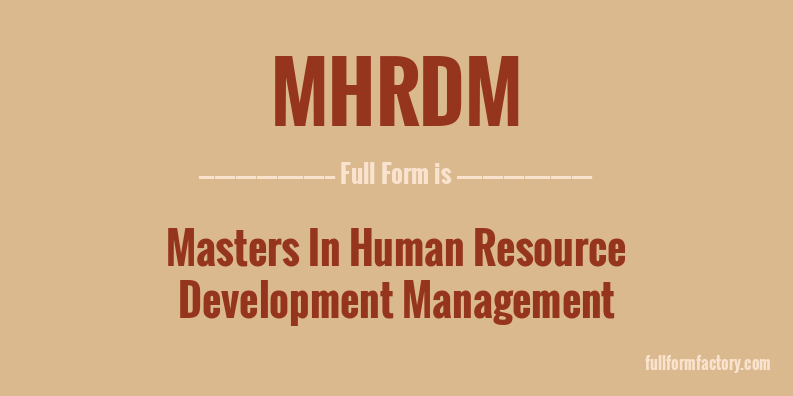 mhrdm-full-form