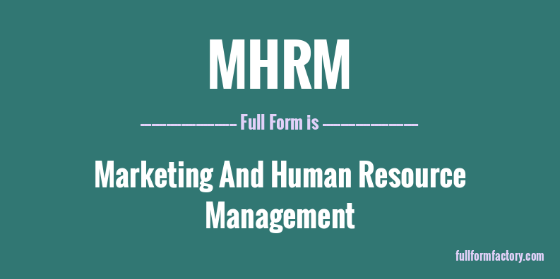 mhrm-full-form