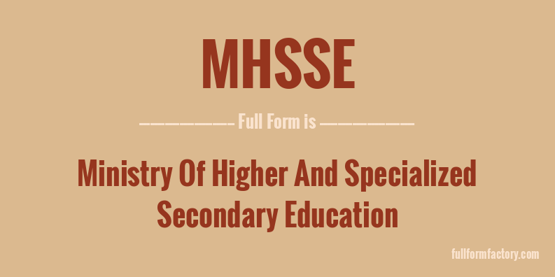 mhsse-full-form