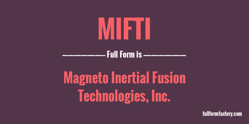mifti-full-form