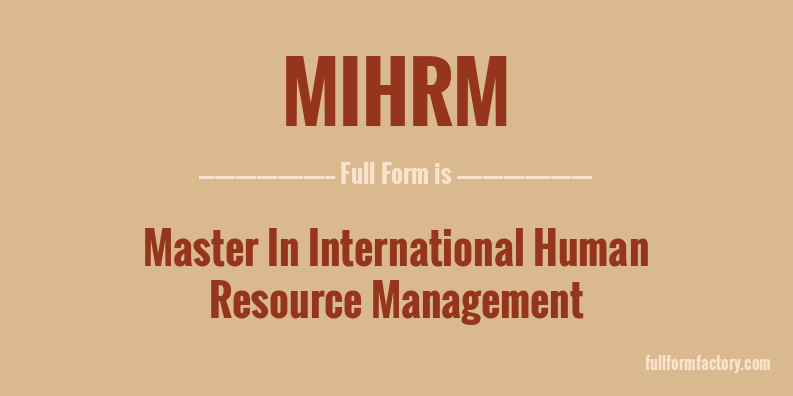 mihrm-full-form