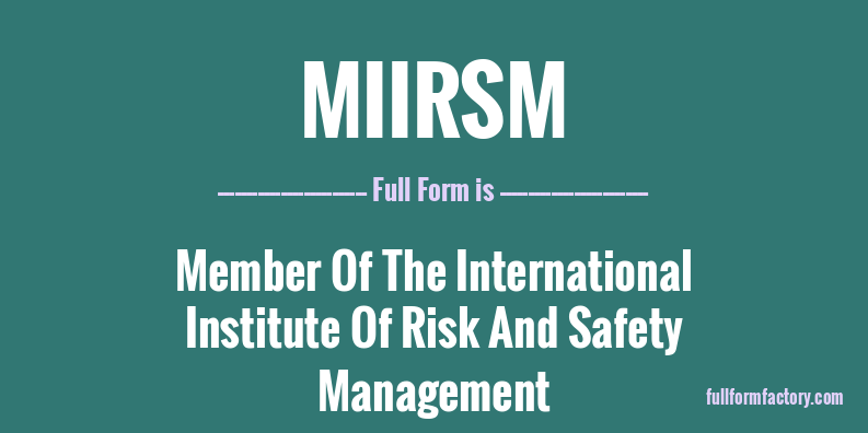 miirsm-full-form