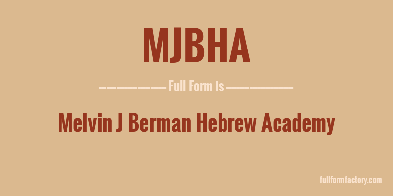 mjbha-full-form