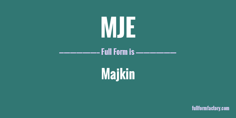 mje-full-form