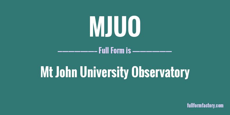 mjuo-full-form