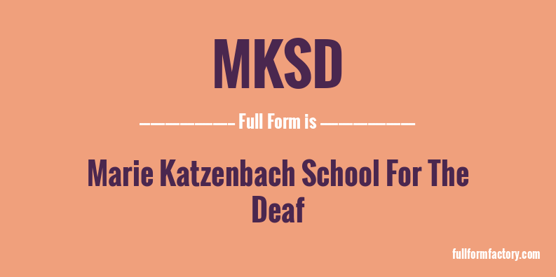 mksd-full-form