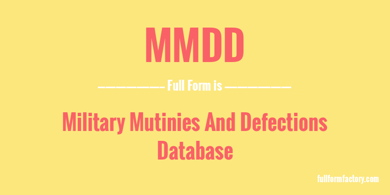 mmdd-full-form