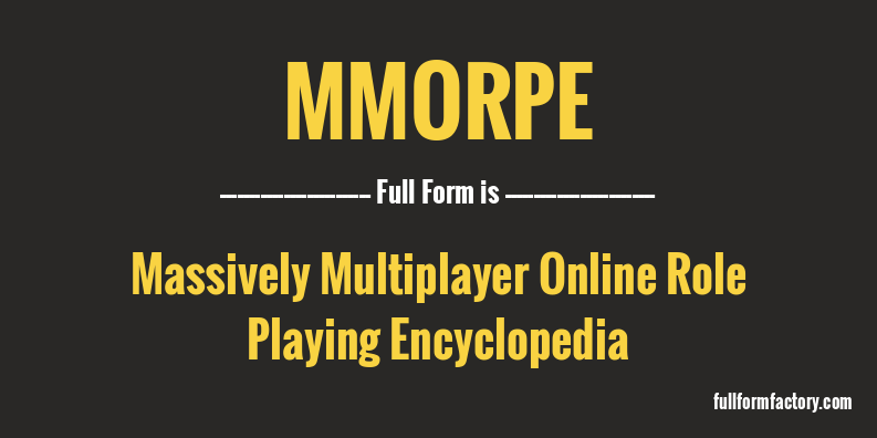 mmorpe-full-form