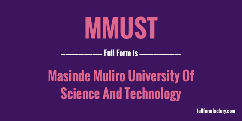 mmust-full-form