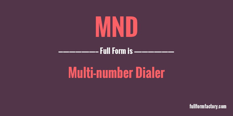 mnd-full-form