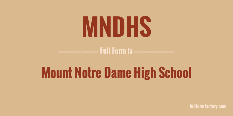 mndhs-full-form