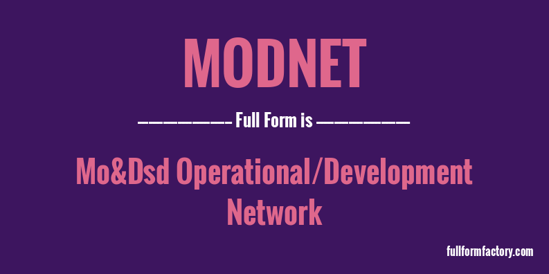 MODNET Abbreviation & Meaning - FullForm Factory