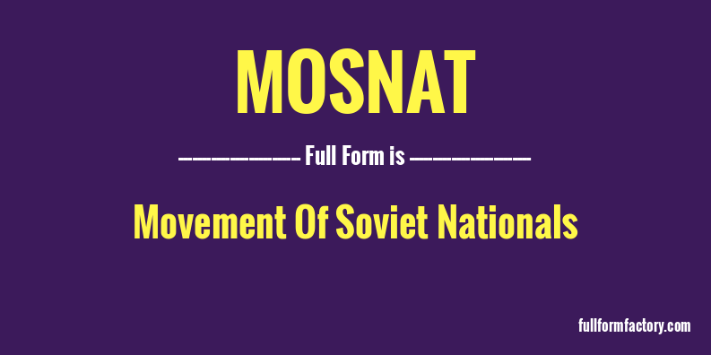mosnat-full-form