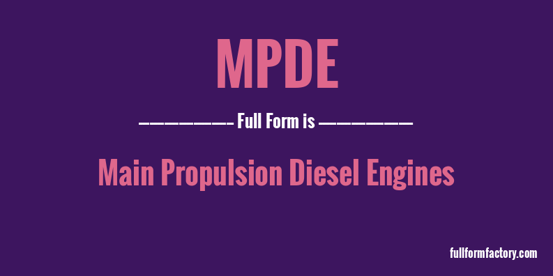 mpde-full-form