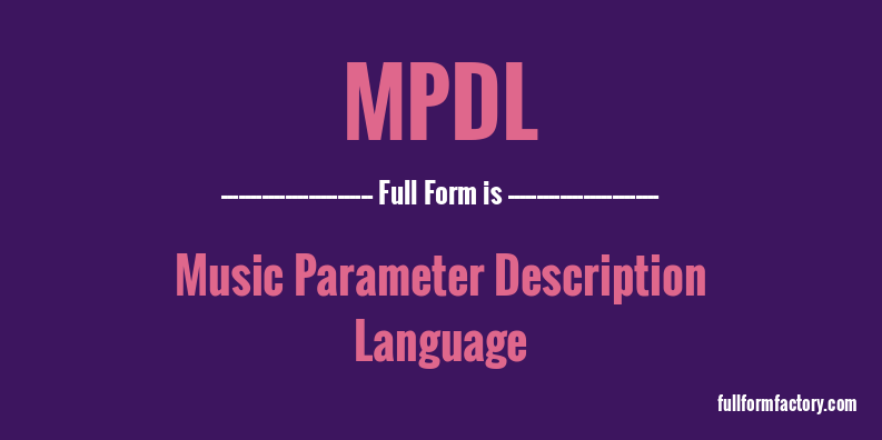 mpdl-full-form