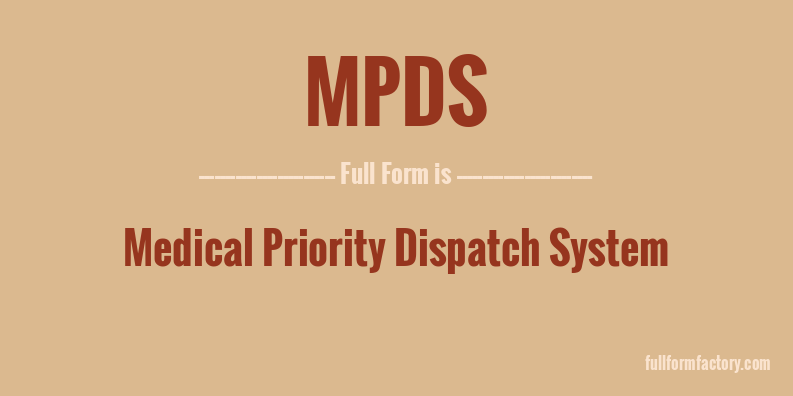 mpds-full-form