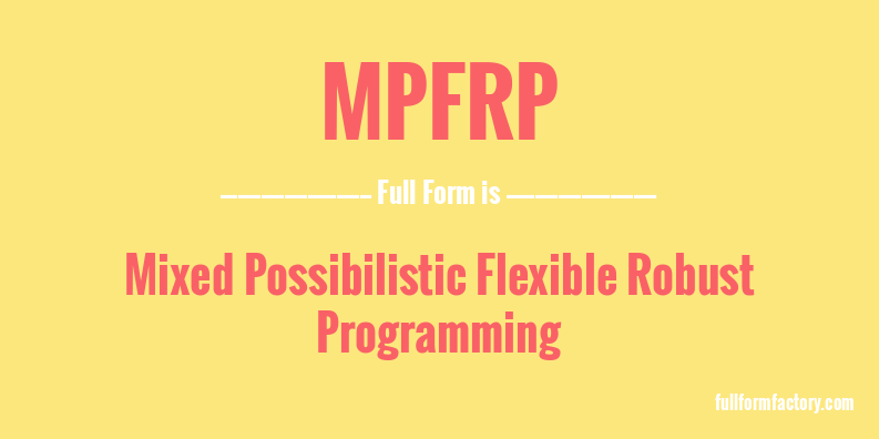 mpfrp-full-form