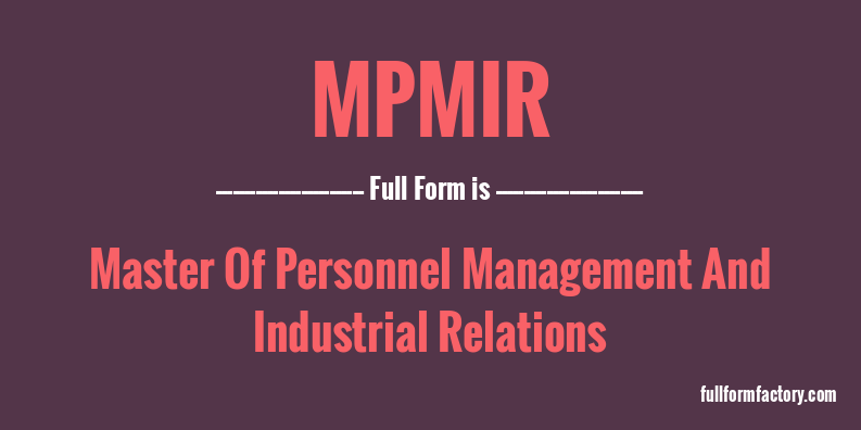 mpmir-full-form