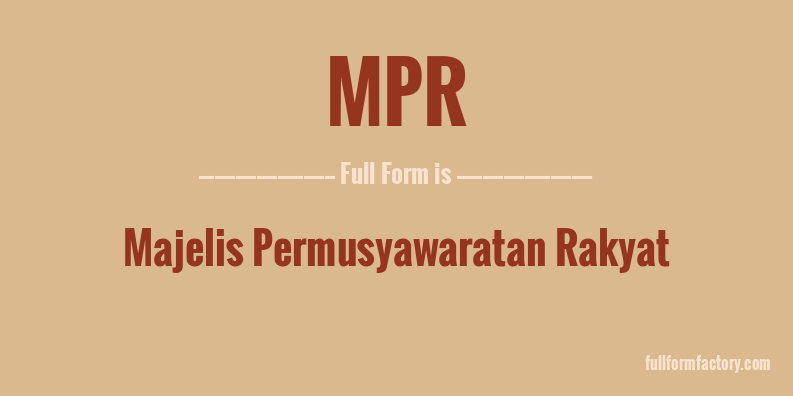 mpr-full-form