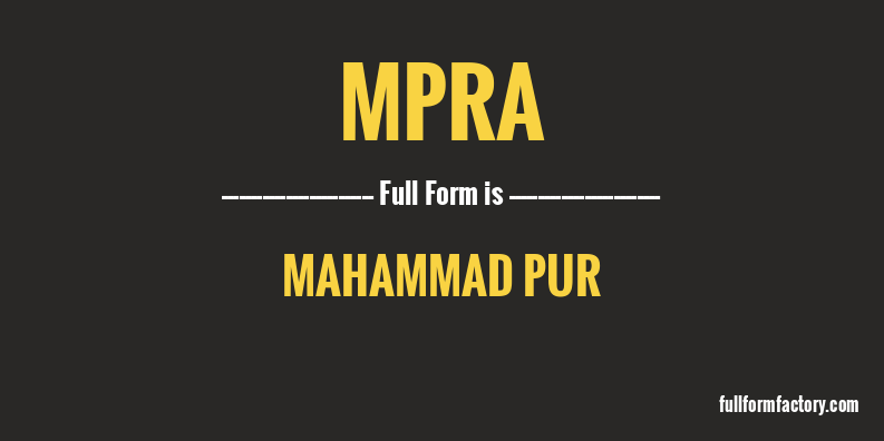 mpra-full-form